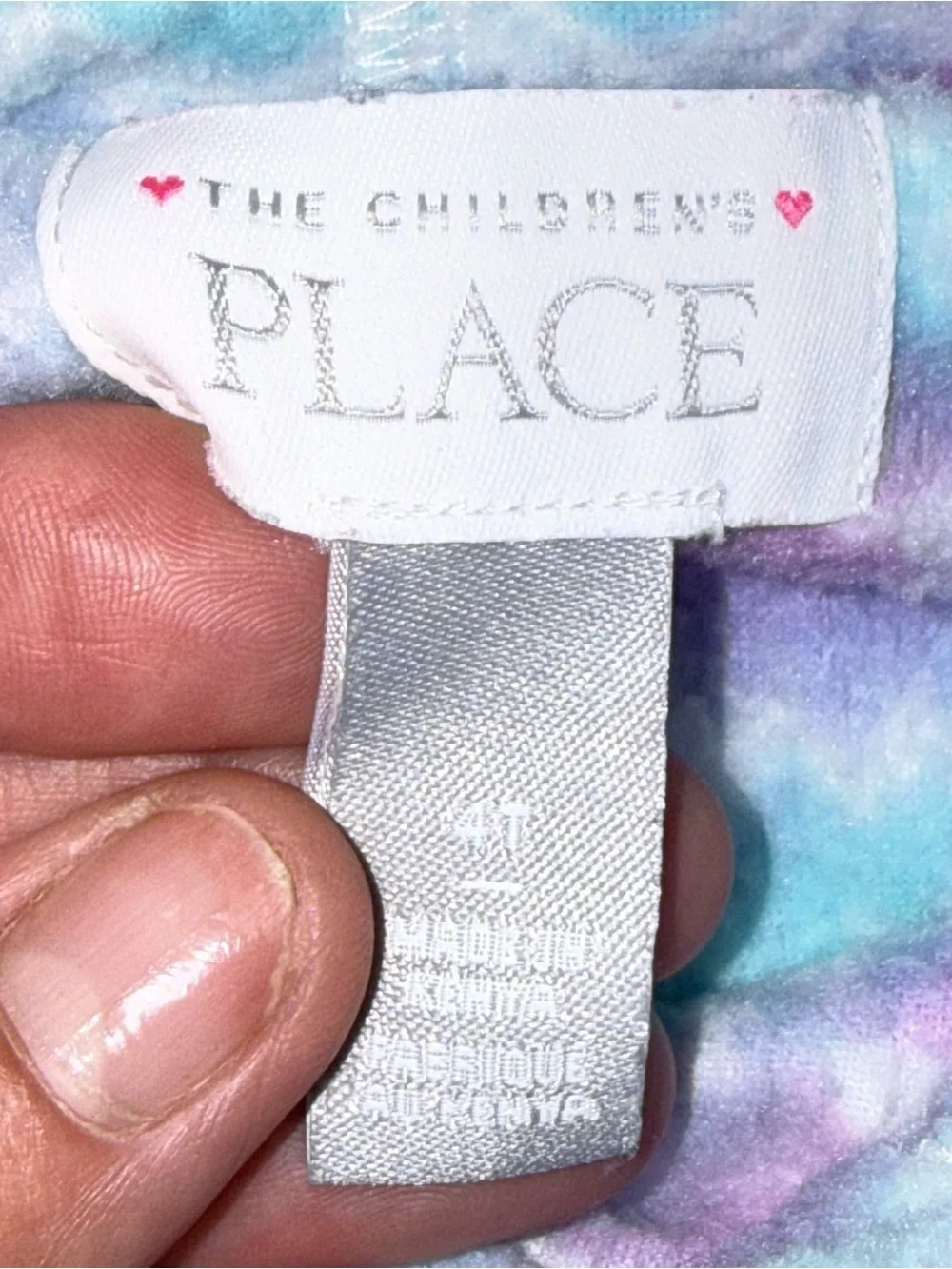 The Children's Place Purple & Aqua Hooded Fleece Pullover Jacket